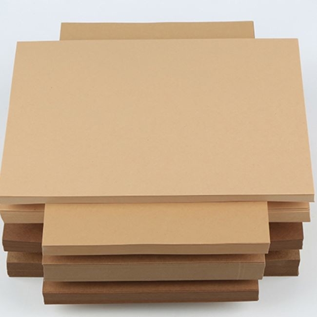500gsm Kraft Wrapping Paper Solid Design Brown Yellow White Blue Smooth Surface